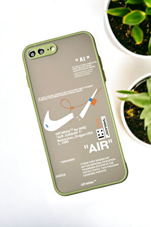 iPhone 8 Plus Uyumlu Air Desenli Buzlu Şeffaf Lüx Telefon Kılıfı