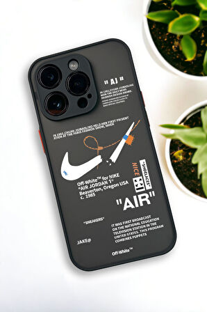 iPhone 13 Pro Uyumlu Air Desenli Buzlu Şeffaf Lüx Telefon Kılıfı