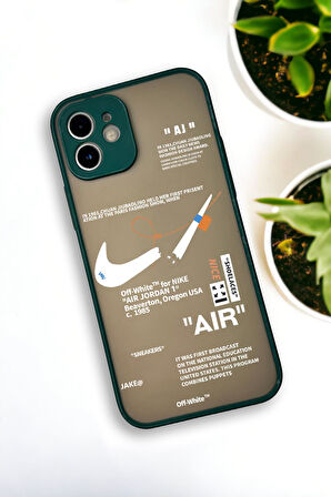 iPhone 12 Uyumlu Air Desenli Buzlu Şeffaf Lüx Telefon Kılıfı