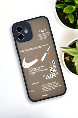 iPhone 12 Uyumlu Air Desenli Buzlu Şeffaf Lüx Telefon Kılıfı