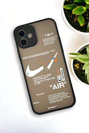 iPhone 12 Uyumlu Air Desenli Buzlu Şeffaf Lüx Telefon Kılıfı
