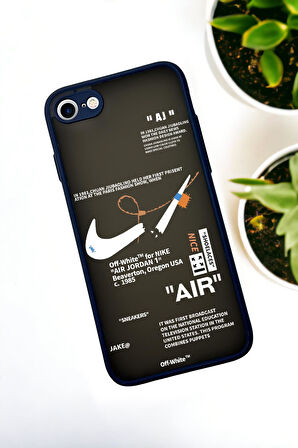 iPhone 7 Uyumlu Air Desenli Buzlu Şeffaf Lüx Telefon Kılıfı
