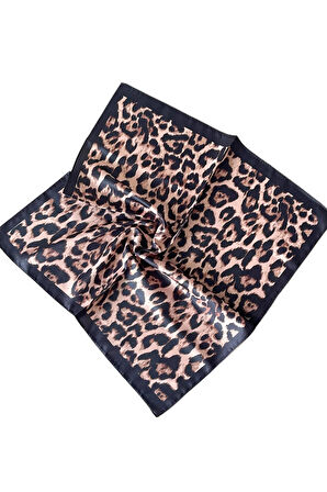 2 Li Saten Bandana Seti Saten Fular Saten Çanta Aksesuarı Özel Desen Bandana 45X50 Cm