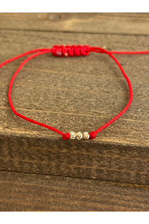 14 Ayar Altın 3 Dorikalı Zarif Altın Bileklik