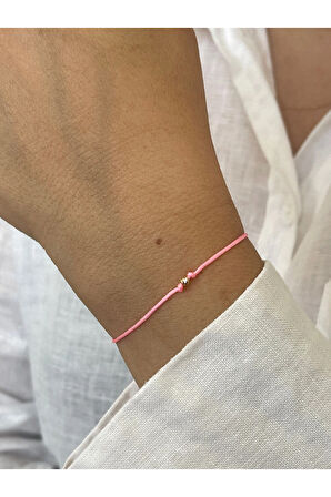 14 Ayar Altın Dorikalı El İşi Zarif Altın Bileklik Şans Bereket Bilekliği