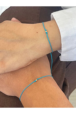 14 Ayar Altın Çift Bilekliği ,Altın Sevgi Şans Bilekliği