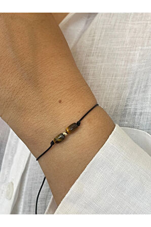 14 Ayar Altın Dorika Detaylı Doğal Kaplangözü Taşlı Altın Bileklik