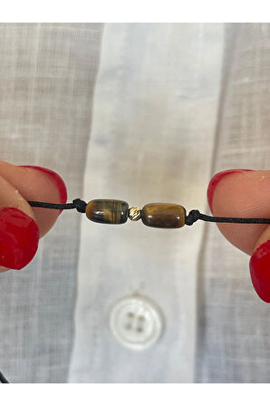 14 Ayar Altın Dorika Detaylı Doğal Kaplangözü Taşlı Altın Bileklik