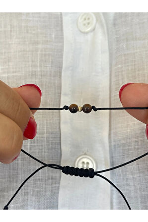 14 Ayar Altın Dorika Detaylı Doğal Kaplangözü Taşlı Altın Bileklik