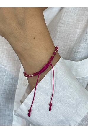 14 Ayar Altın Dorikalı Natural Yakut Taşlı Zarif Altın Bileklik