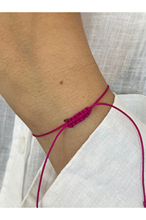 14 Ayar Altın Çift Dorika Detalı Doğal Yakut Taşlı Minimal Tasarım Altın Bileklik