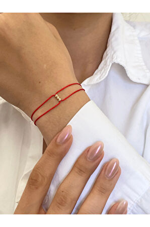 14 Ayar Altın Üç Dorikalı Tasarım Zarif Altın Bileklik