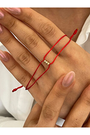 14 Ayar Altın Üç Dorikalı Tasarım Zarif Altın Bileklik