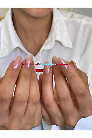 14 Ayar Altın Mavi Boncuklu Altın Dorikalı Zarif Altın Bileklik