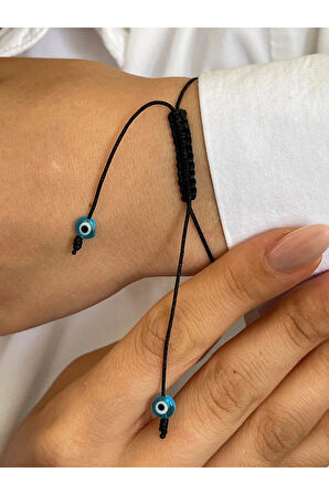 14 Ayar Altın Nazar Boncuklu 3 Dorikalı Altın Şans Bilekliği