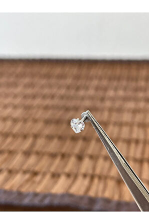 316 L Cerrahi Çelik Kalp Model Zirkon Taşlı Dudak Helix Kıkırdak Tragus Piercingi