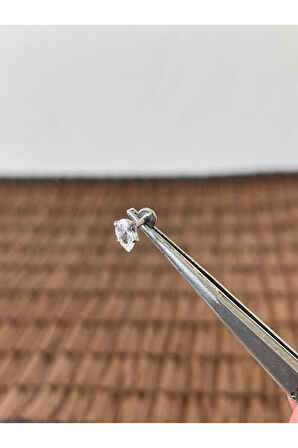 316 L Cerrahi Çelik Baget Taşlı Dudak Helix Tragus Kıkırdak Piercingi