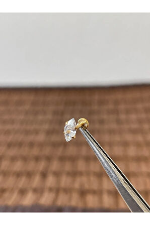 316 L Cerrahi Çelik Markiz Kesim Dudak Helix Tragus Kıkırdak Piercingi