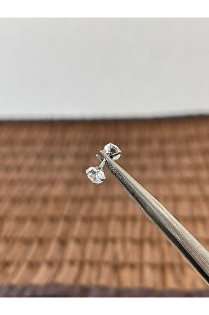 316 L Cerrahi Çelik Çift Taraflı Zirkon Taşlı Dudak Helix Tragus Kıkırdak Piercingi