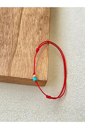 14 Ayar Altın Dorika Detaylı Doğal Küp Firuze Taşlı Zarif Altın Halhal