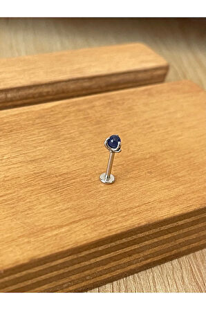 316 L Cerrahi Çelik Anti Alerjik Pençe Modeli Lapis Taşlı Kıkırdak Helix Tragus Piercingi