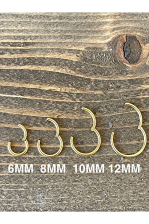 316 L Cerrahi Çelik Anti Alerjik Kilitli Halka Piercing Gold Renk