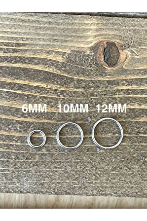 316 L Cerrahi Çelik Anti Alerjik Kilitli Halka Piercing Gümüş Renk