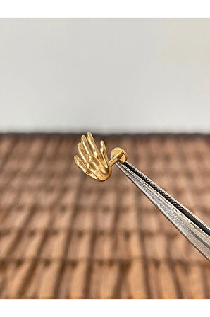 316 L Cerrahi Çelik İskelet El Modeli Dudak Kıkırdak Helix Tragus Piercingi