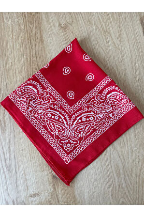 %100 Pamuklu Klasik Desen Unisex Bandana Renkli Bandana Etnik Desenli A Kalite Bandana