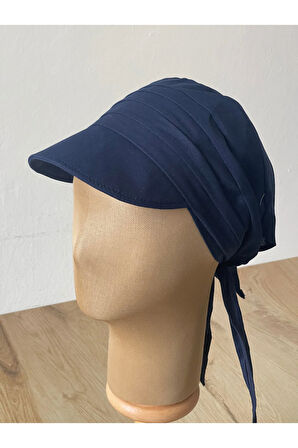 Safari Kadın Şapkası , Bağlamalı Eşarplı Şapka Plaj Şapkası Siperli Bandana Şapka