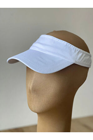 %100 Pamuk Sporcu Koşu Tenis Vizör Şapka Arka Kısmı Ayarlanabilir Unisex Vizör Şapka