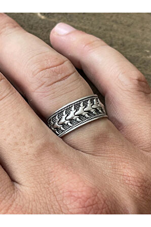 Ayarlanabilir Ölçü 925 Ayar Gümüş Kaplama Klasik Desen İşçilikli Tasarım Yüzük