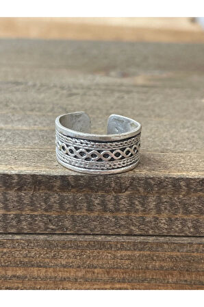 Ayarlanabilir Ölçü 925 Ayar Gümüş Kaplama Klasik Desen İşçilikli Tasarım Yüzük