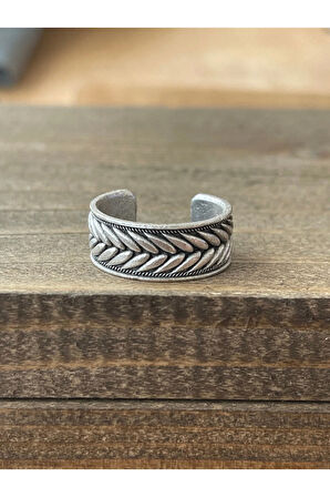 Ayarlanabilir Ölçü 925 Ayar Gümüş Kaplama Klasik Desen İşçilikli Tasarım Yüzük