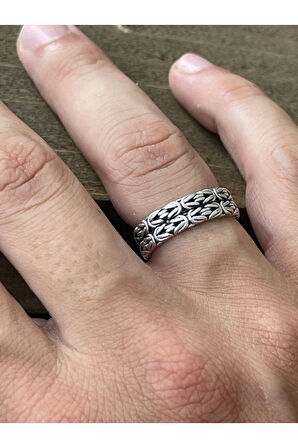 Ayarlanabilir Ölçü 925 Ayar Gümüş Kaplama Klasik Desen İşçilikli Tasarım Yüzük