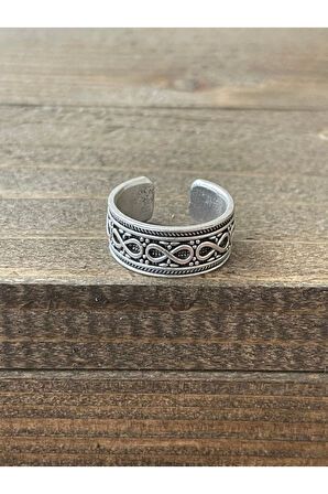 Ayarlanabilir Ölçü 925 Ayar Gümüş Kaplama Klasik Desen İşçilikli Tasarım Yüzük