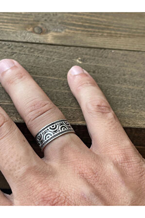 Ayarlanabilir Ölçü 925 Ayar Gümüş Kaplama Klasik Desen İşçilikli Tasarım Yüzük