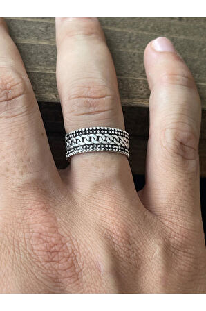 Ayarlanabilir Ölçü 925 Ayar Gümüş Kaplama Klasik Desen İşçilikli Tasarım Yüzük