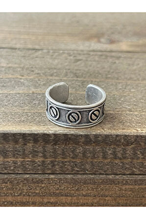 Ayarlanabilir Ölçü 925 Ayar Gümüş Kaplama Klasik Desen İşçilikli Tasarım Yüzük
