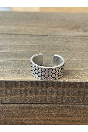 Ayarlanabilir Ölçü 925 Ayar Gümüş Kaplama Klasik Desen İşçilikli Tasarım Yüzük