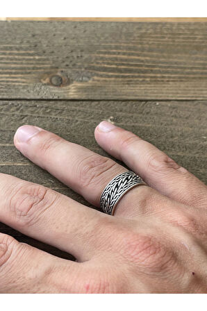 Ayarlanabilir Ölçü 925 Ayar Gümüş Kaplama Klasik Desen İşçilikli Tasarım Yüzük