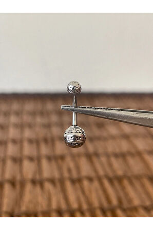 316 L Cerrahi Çelik Etnik Desenli Top Göbek Piercingi