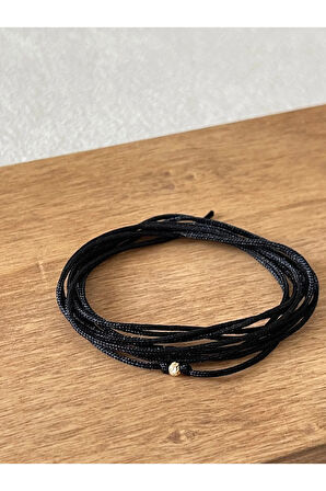 14 Ayar Altın Dorika Detaylı Altın Şans Bereket Halhalı Altın Şans İpi