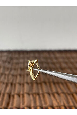 316 L Cerrahi Çelik Kelebek Modeli Klips Göbek Piercingi