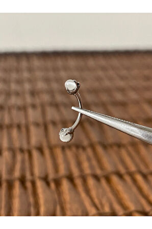 316 L Cerrahi Çelik Doğal Taşlı Kaş Kulak Snug Helix Kıkırdak Daith Conch Rook Tragus Piercing