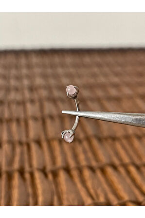 322 L Cerrahi Çelik Doğal Taşlı Kaş Kulak Snug Helix Kıkırdak Daith Conch Rook Tragus Piercing