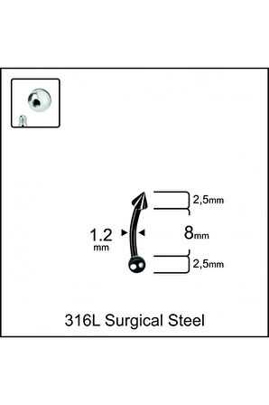 316 L Cerrahi Çelik Kaş Kulak Snug Helik Kıkırdan Daith Conch Rokk Tragus Piercing