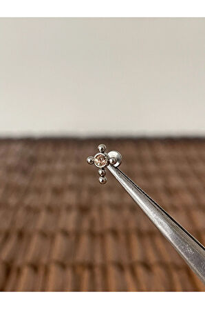 316 L Cerrahi Çelik Haç Dudak Helix Kıkırdak Tragus Conch Piercingi