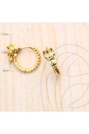 Pirinç Rodyum Kaplama Dargon Kıkırdak Helix Tragus Piercingi