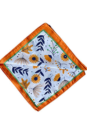 %100 Pamuk Bandana Fular Saten Çanta Aksesuarı Özel Desen Bandana 45X50 Cm